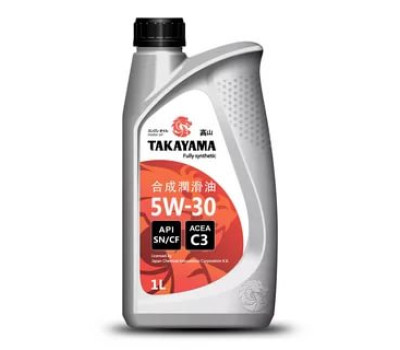 Масло мот. TAKAYMA пластик API SN/CF C3 5W30 1л синт.