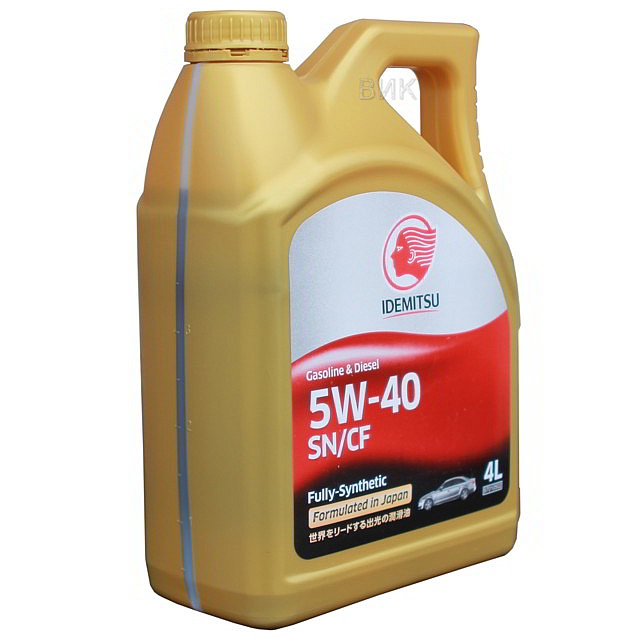 Масло мот. Idemitsu Fully-Synthetic 5W40 синт. 4л SN/CF