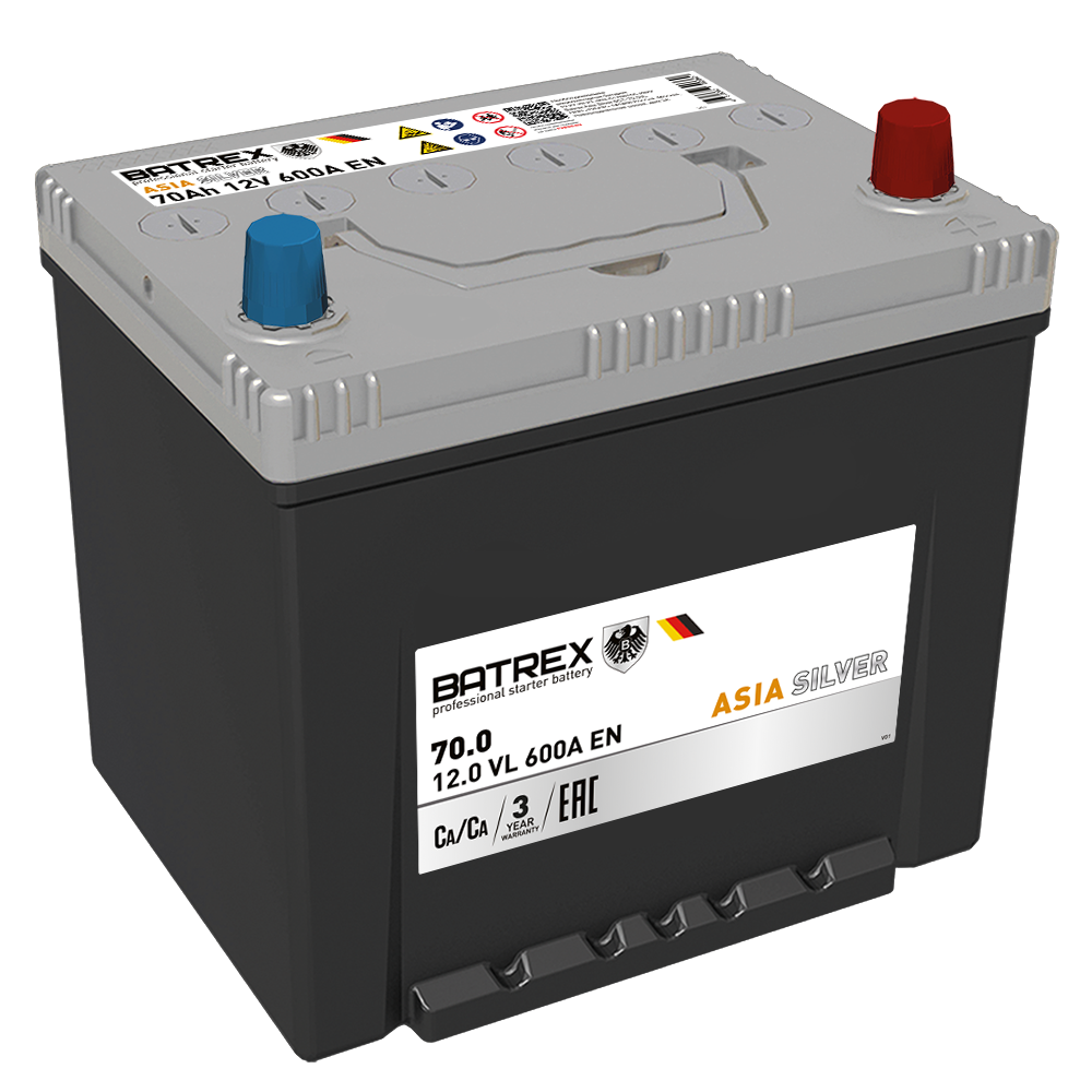 Аккумулятор BATREX ASIA SILVER 77.0 Ah, 650 А, о/п (258*175*221)