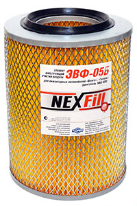 Фильтр воздушный Волга/Газель дв.ЗМЗ 405/406 (до 2003)/УАЗ Patriot дв.ЗМЗ-409 высокий NexFill ЭФВ05Б
