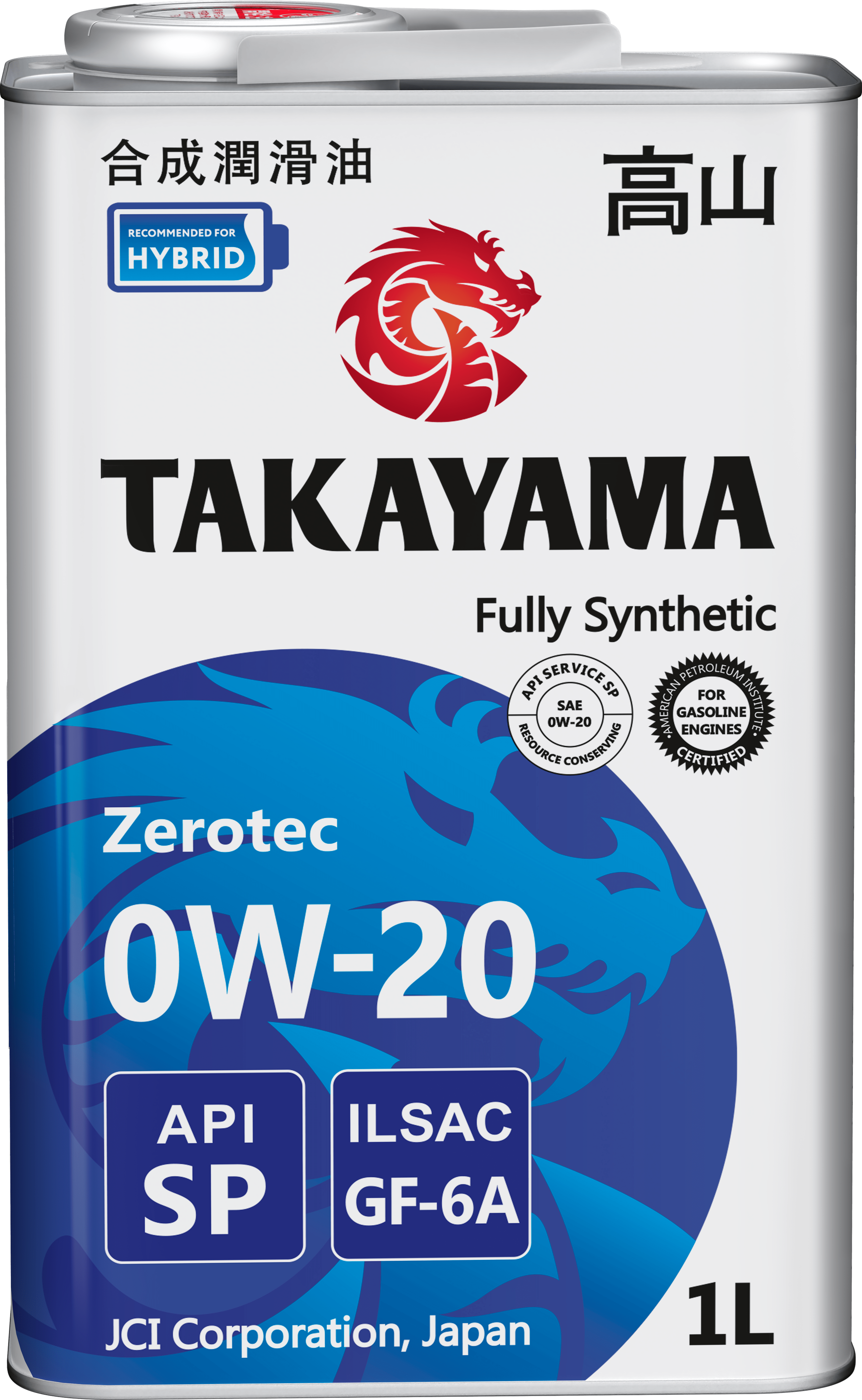 Масло мот. TAKAYAMA Zerotec ILSAC GF-6A/SP 0W20 1л железо