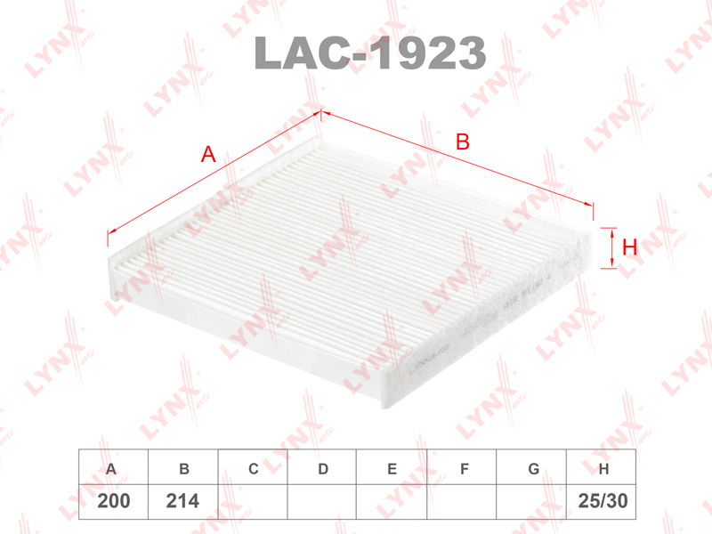 LAC-123 Фильтр салоный LYNXauto