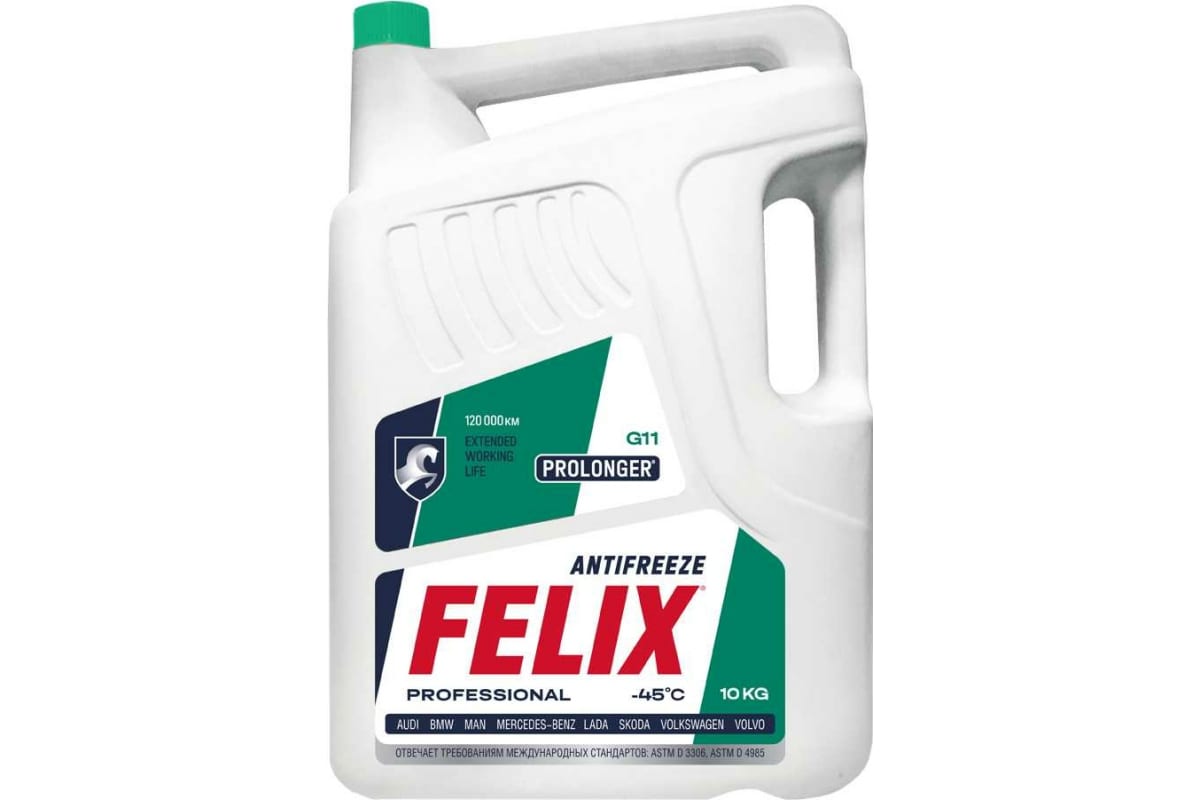 Антифриз Felix Prolonger-40 G11 зеленый 10кг