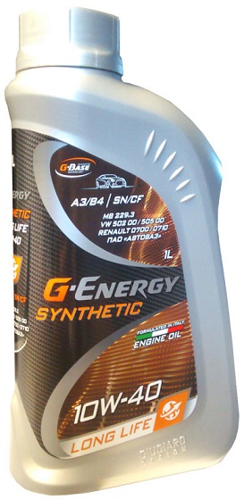 Масло мот. G-ENERGY Synthetic Long Life 10W40 API SN/CF синт 1л