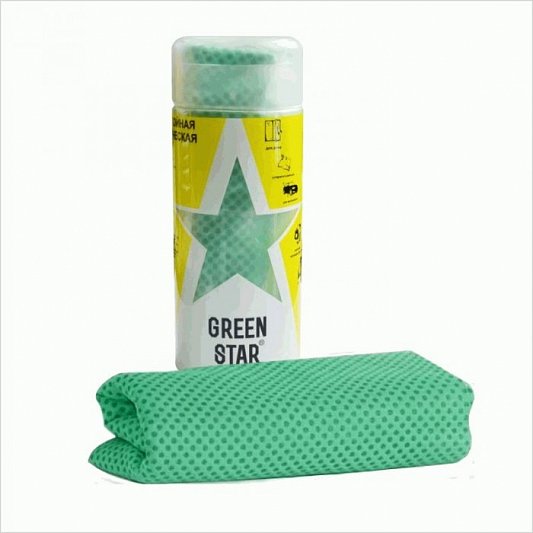 Салфетка из замши в тубе 43*66см Green Star зеленая