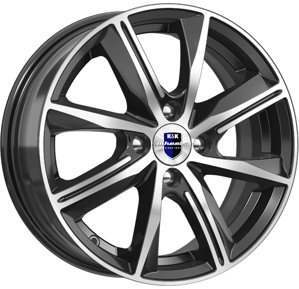 K&K Адамар 6.5*16 5*114.3 ET45 66.1 дарк платинум