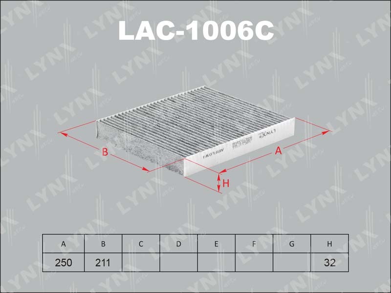 LAC-1006C Фильтр салона LYNXauto 