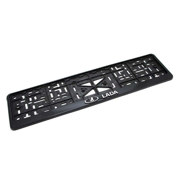 Рамка для номера с защелкой Lada хром