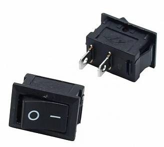 Выключатель (тумблер) прямоугольный черный DP-3221