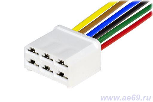 Колодка-разъем 6 контактов в сборе 
