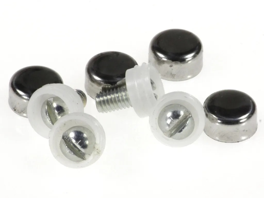 Болты крепления номера удлин 19ББ серебро (4шт)