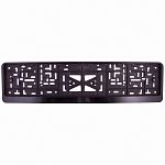 Рамка номера с защ. черная Russia рельеф