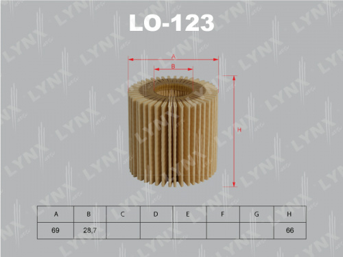 Вставка фильтра масляного LO123