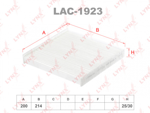 LAC-123 Фильтр салоный LYNXauto