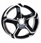 Yuki 534  6*14  5*100 ET35 73.1 Black  machine face(B4)