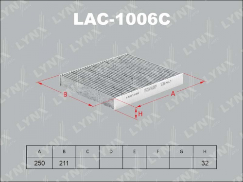 LAC-1006C Фильтр салона LYNXauto 