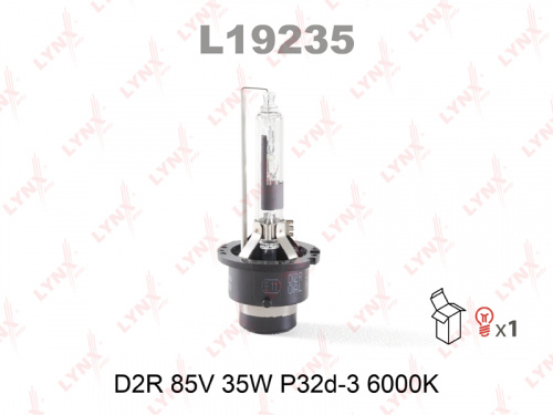 Автолампа LYNXauto ксенон D2R 12V 35W P32d-2 6000K  L19235