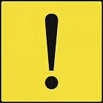 Знак наклейка "Знак !"наруж.бол.(17*19см)